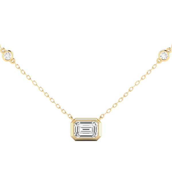 Lab Grown Diamond Necklace Image 2 Flora Gems Decatur, IL