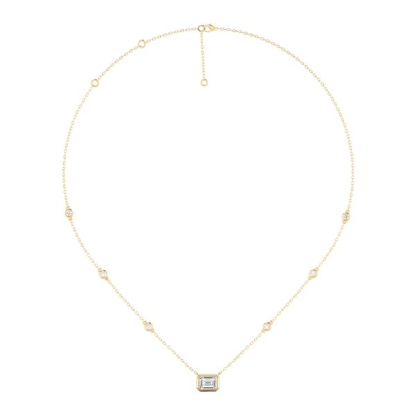 Lab Grown Diamond Necklace Image 3 Flora Gems Decatur, IL