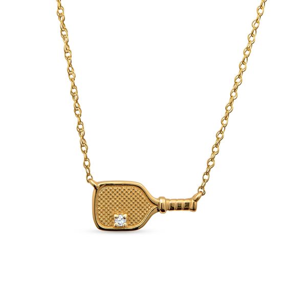 Diamond Pickleball Paddle Necklace Flora Gems Decatur, IL