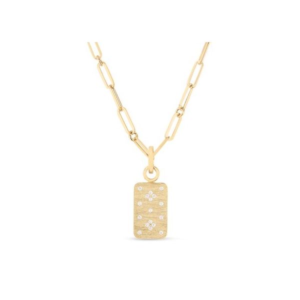 Roberto Coin Diamond Dog Tag Flora Gems Decatur, IL