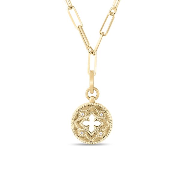 Roberto Coin Diamond Medallion Flora Gems Decatur, IL