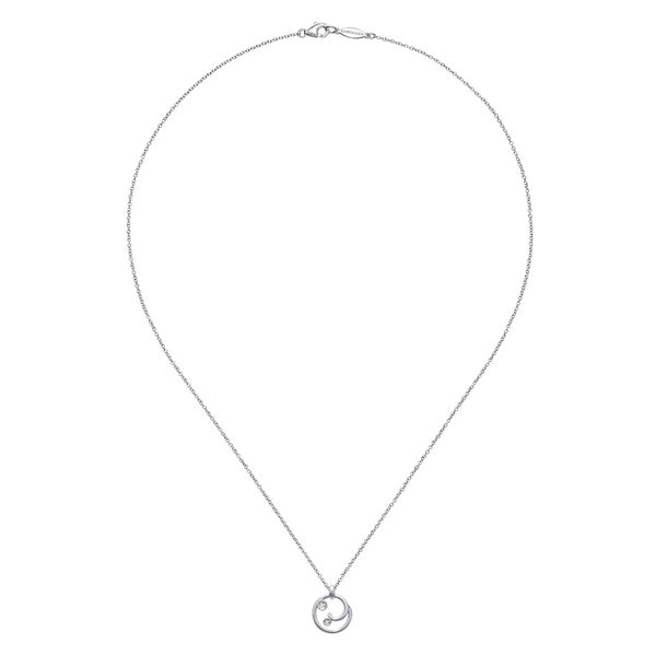 Sterling Silver and Diamond Necklace Image 2 Flora Gems Decatur, IL