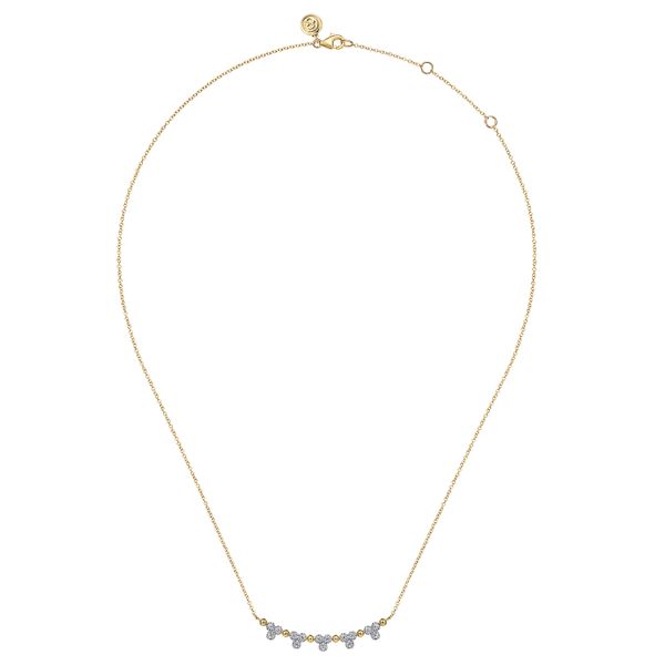 Diamond Curved Bar Necklace Image 2 Flora Gems Decatur, IL