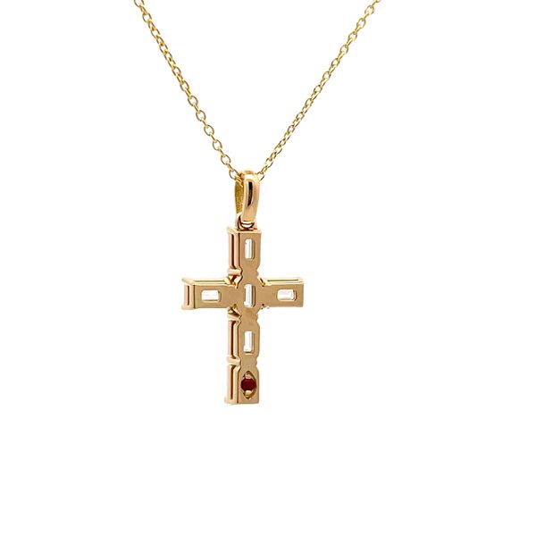 Roberto Coin Diamond Cross Necklace Image 3 Flora Gems Decatur, IL