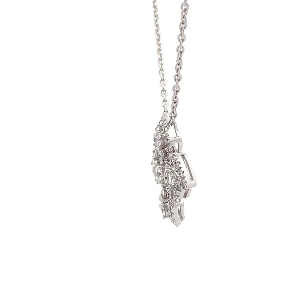 Roberto Coin Diamond Flower Necklace Image 2 Flora Gems Decatur, IL