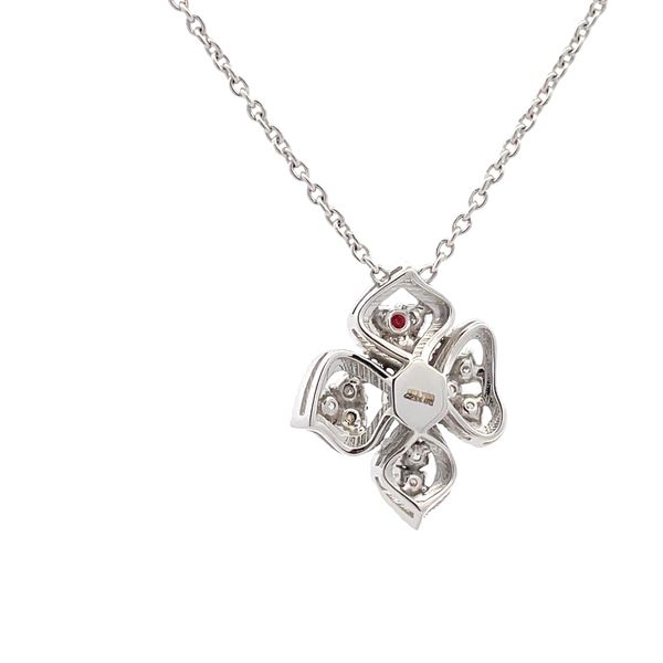 Roberto Coin Diamond Flower Necklace Image 3 Flora Gems Decatur, IL