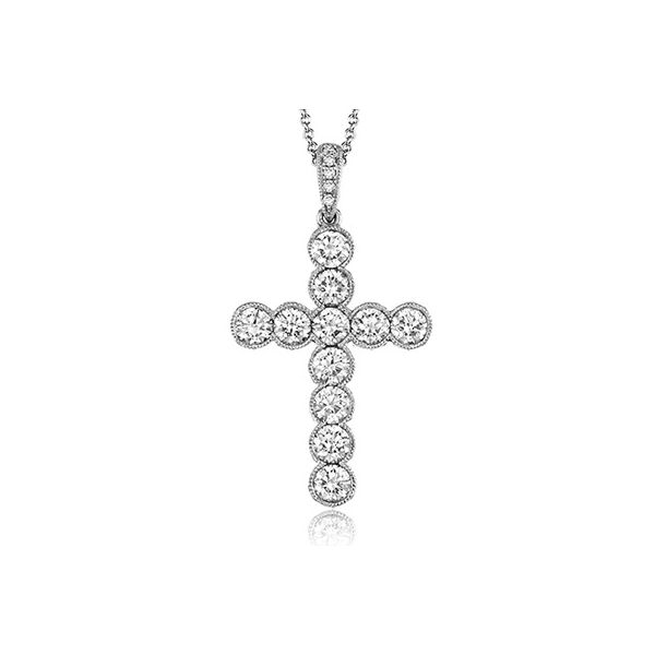 Simon G. Diamond Cross Necklace Flora Gems Decatur, IL