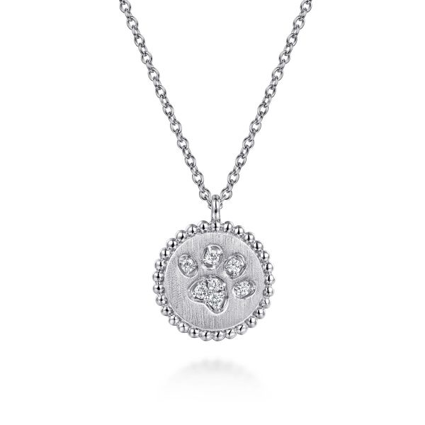 Sterling Silver and Diamond Necklace Image 2 Flora Gems Decatur, IL