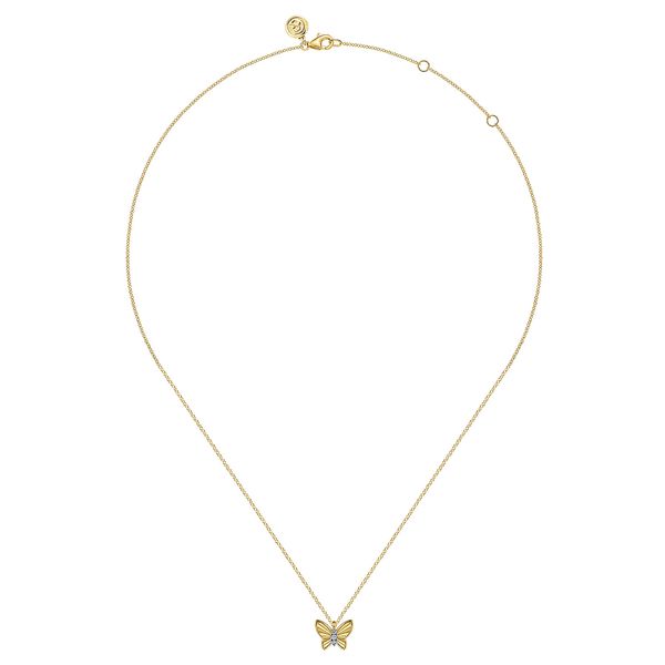 Diamond Butterfly Necklace Image 2 Flora Gems Decatur, IL
