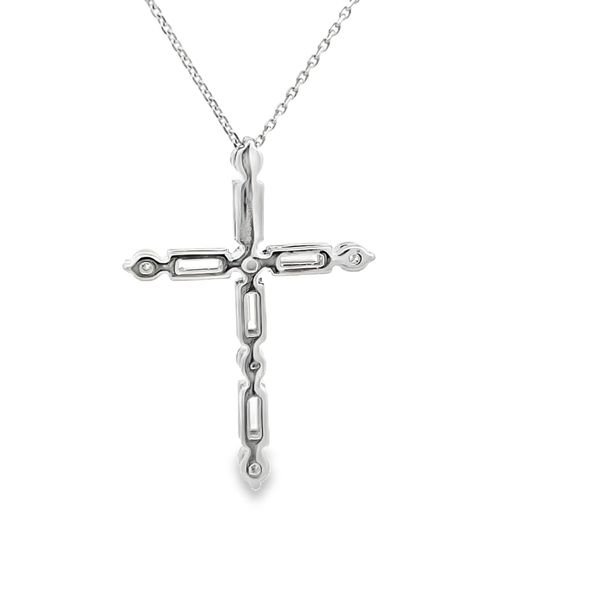 Diamond Cross Pendant Image 3 Flora Gems Decatur, IL