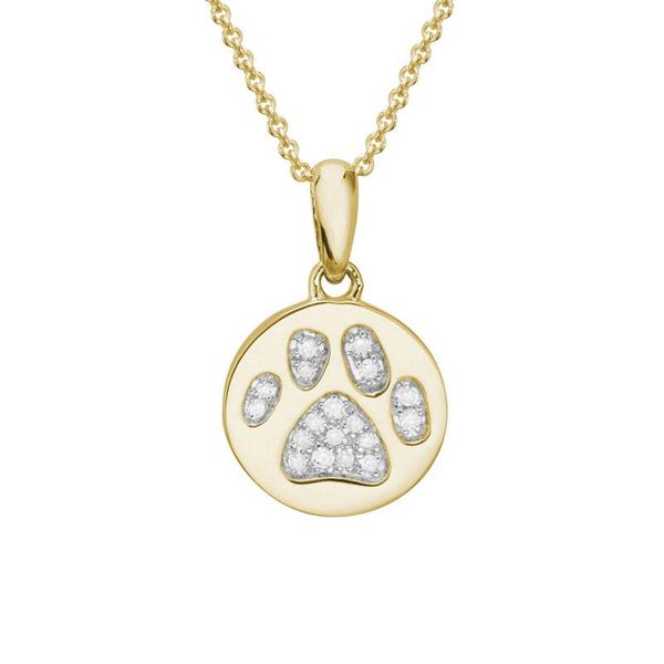 Diamond Paw Print Necklace Flora Gems Decatur, IL