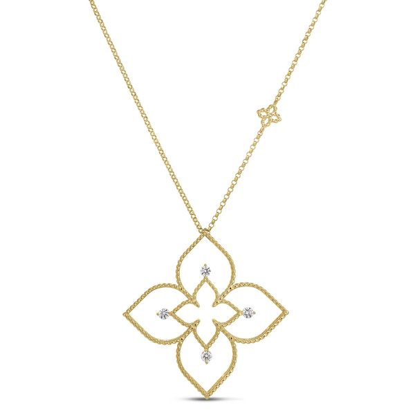 Roberto Coin Diamond Flower Necklace Flora Gems Decatur, IL