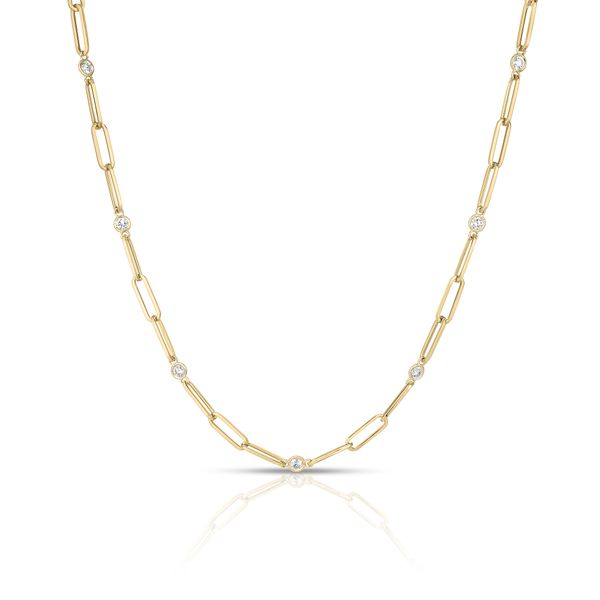 Roberto Coin Paperclip and Diamond Necklace Flora Gems Decatur, IL