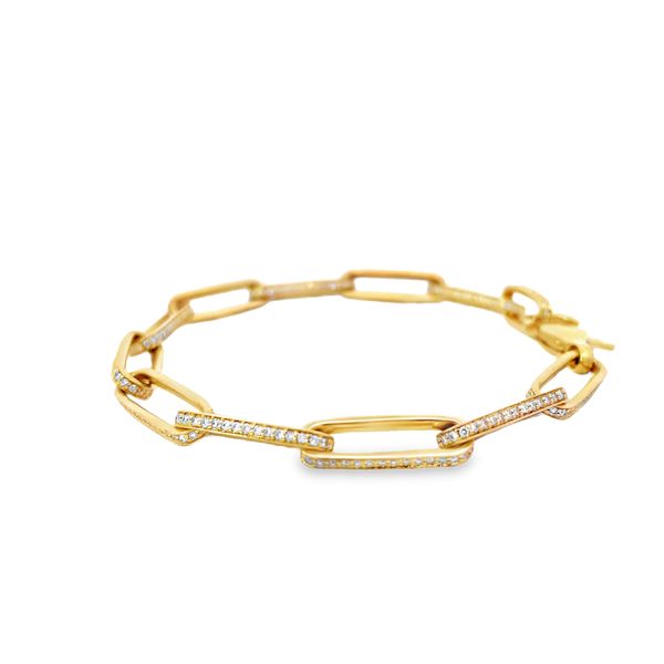 Diamond Paperclip Bracelet Image 2 Flora Gems Decatur, IL