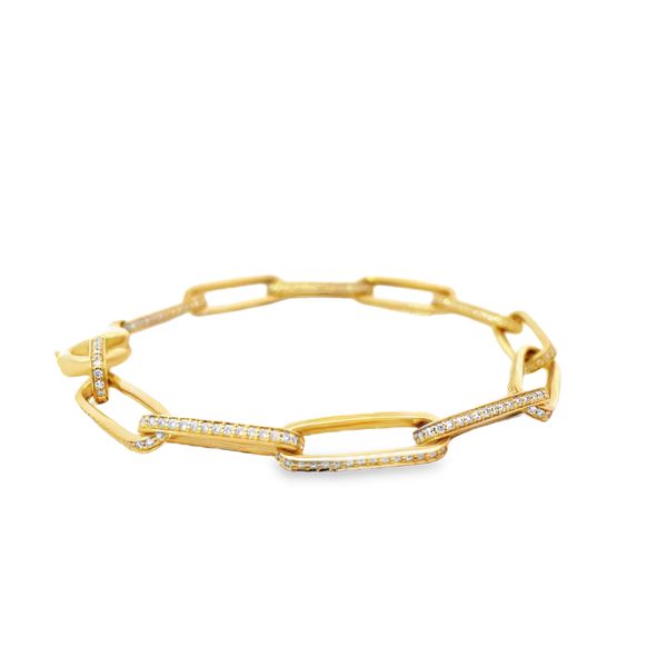 Diamond Paperclip Bracelet Image 4 Flora Gems Decatur, IL