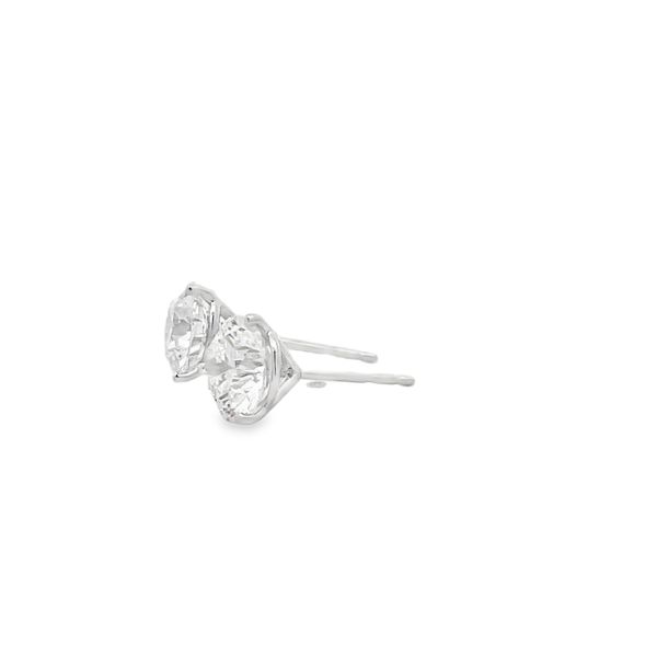 Lab Grown Diamond Stud Earrings Image 2 Flora Gems Decatur, IL