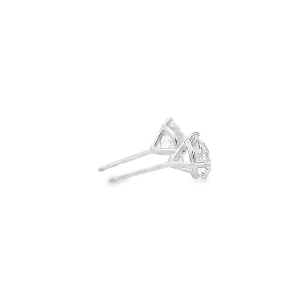 Lab Grown Diamond Stud Earrings Image 4 Flora Gems Decatur, IL