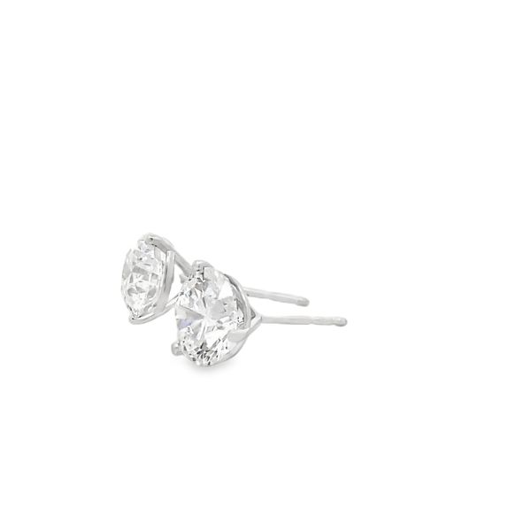 Lab Grown Diamond Stud Earrings Image 2 Flora Gems Decatur, IL