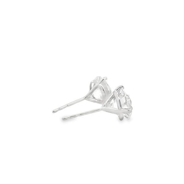 Lab Grown Diamond Stud Earrings Image 4 Flora Gems Decatur, IL