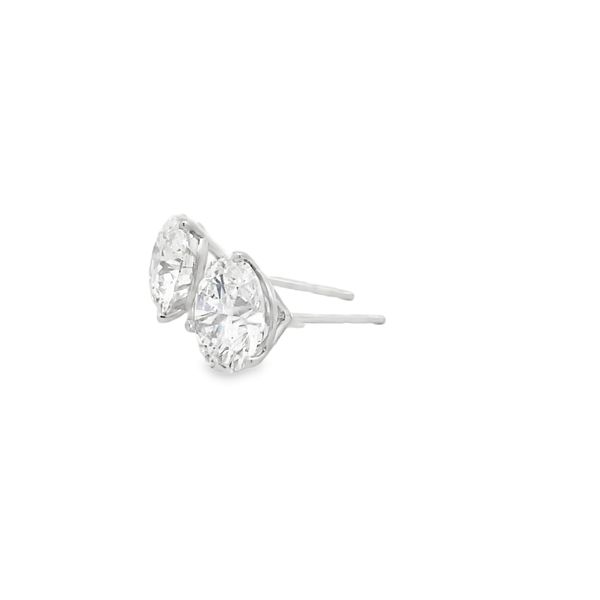 Lab Grown Diamond Stud Earrings Image 2 Flora Gems Decatur, IL