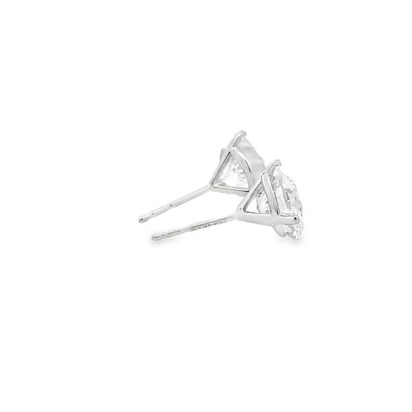 Lab Grown Diamond Stud Earrings Image 4 Flora Gems Decatur, IL