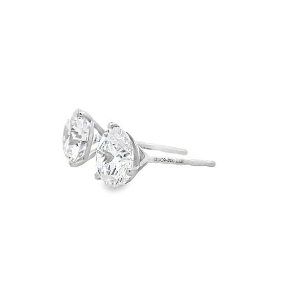 Lab Grown Diamond Stud Earrings Image 2 Flora Gems Decatur, IL