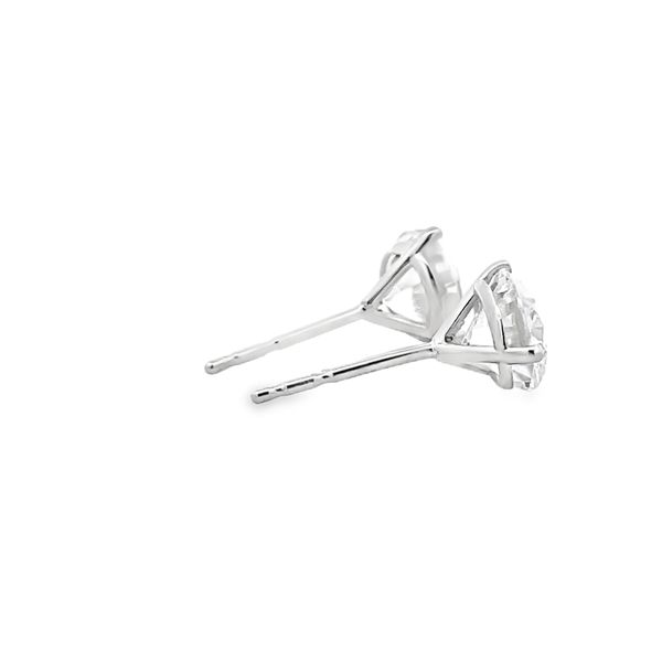 Lab Grown Diamond Stud Earrings Image 4 Flora Gems Decatur, IL