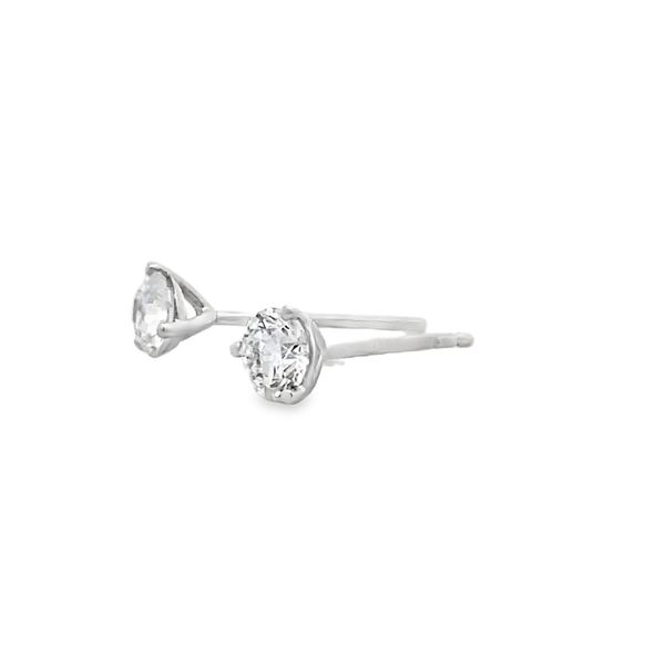 Lab Grown Diamond Stud Earrings Image 2 Flora Gems Decatur, IL