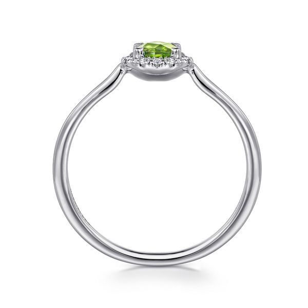Peridot and Diamond Ring Image 3 Flora Gems Decatur, IL