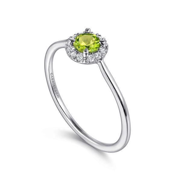 Peridot and Diamond Ring Image 4 Flora Gems Decatur, IL