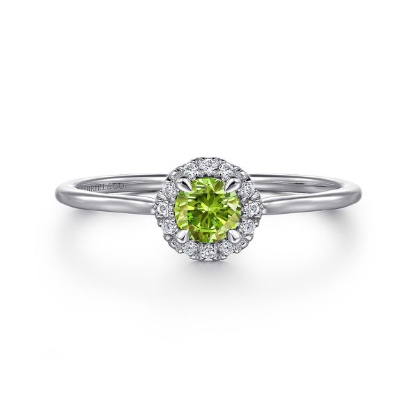 Peridot and Diamond Ring Flora Gems Decatur, IL
