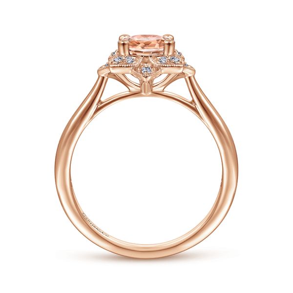 Morganite and Diamond Ring Image 2 Flora Gems Decatur, IL