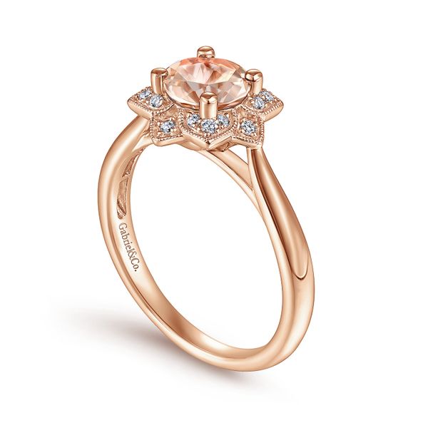 Morganite and Diamond Ring Image 3 Flora Gems Decatur, IL