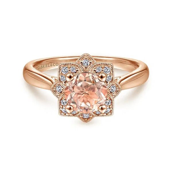Morganite and Diamond Ring Flora Gems Decatur, IL