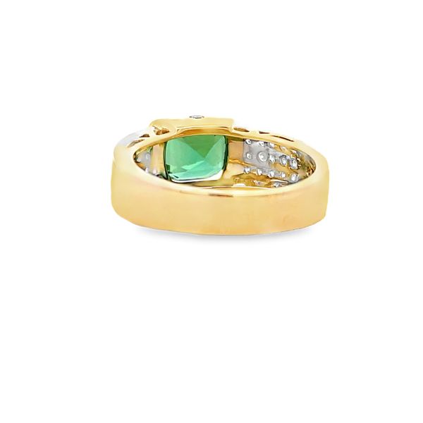 Green Tourmaline and Diamond Ring Image 3 Flora Gems Decatur, IL
