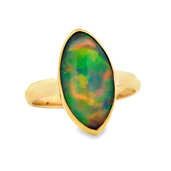 Ethiopian Opal Ring Flora Gems Decatur, IL