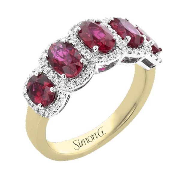 Simon G. Ruby and Diamond Ring Flora Gems Decatur, IL