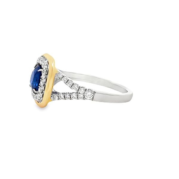 Blue Sapphire and Diamond Ring Image 2 Flora Gems Decatur, IL
