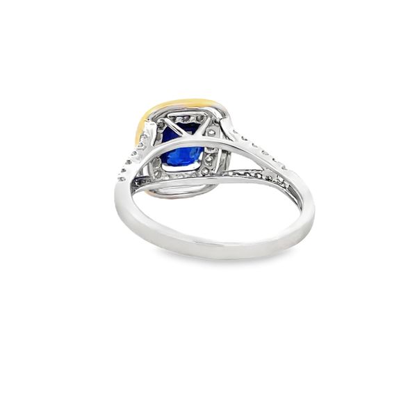 Blue Sapphire and Diamond Ring Image 3 Flora Gems Decatur, IL