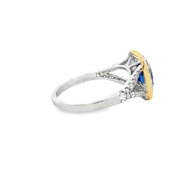 Blue Sapphire and Diamond Ring Image 4 Flora Gems Decatur, IL