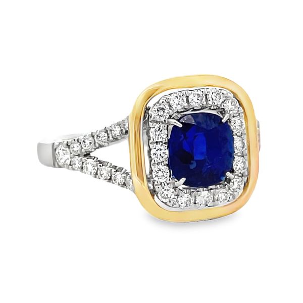 Blue Sapphire and Diamond Ring Flora Gems Decatur, IL