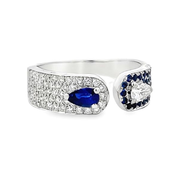 Blue Sapphire and Diamond Ring Flora Gems Decatur, IL