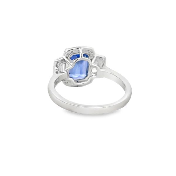 Blue Sapphire and Diamond Ring Image 3 Flora Gems Decatur, IL