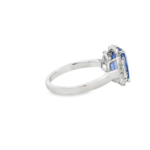 Blue Sapphire and Diamond Ring Image 4 Flora Gems Decatur, IL