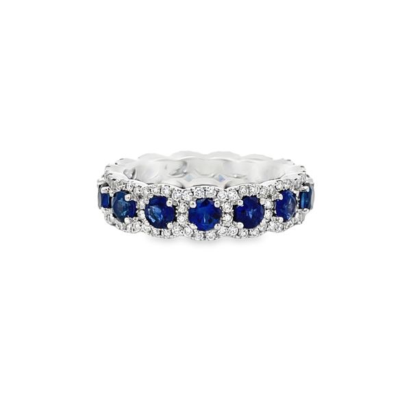 Blue Sapphire and Diamond Ring Image 3 Flora Gems Decatur, IL