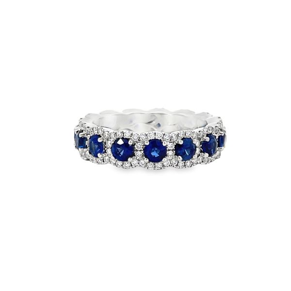 Blue Sapphire and Diamond Ring Image 4 Flora Gems Decatur, IL