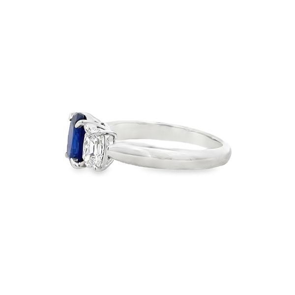Blue Sapphire and Diamond Ring Image 2 Flora Gems Decatur, IL