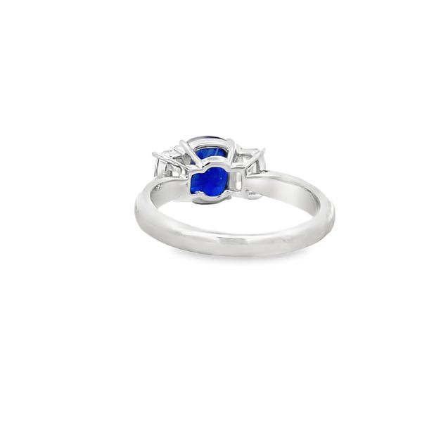 Blue Sapphire and Diamond Ring Image 3 Flora Gems Decatur, IL