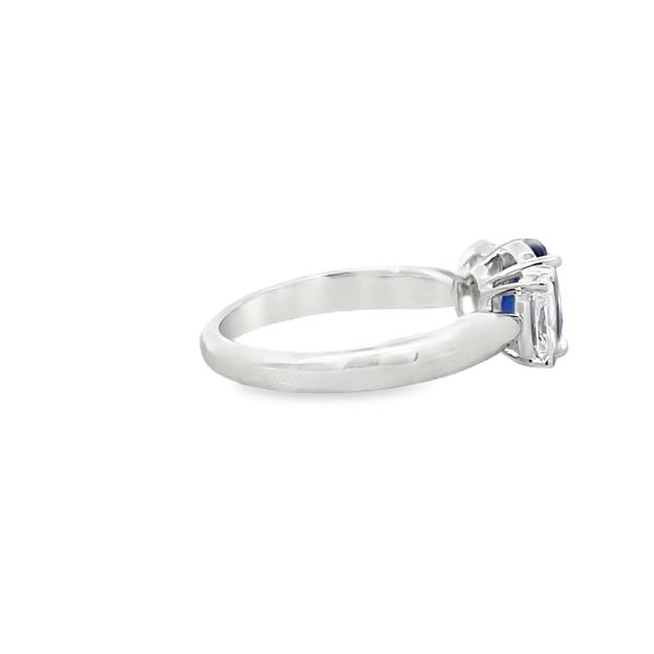 Blue Sapphire and Diamond Ring Image 4 Flora Gems Decatur, IL