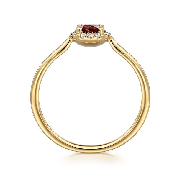 Garnet and Diamond Ring Image 3 Flora Gems Decatur, IL